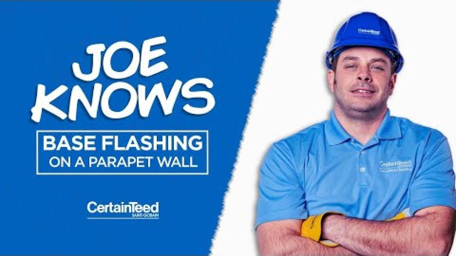 Commercial Roofing Construction Detail CT-06: Base Flashing on a Parapet Wall