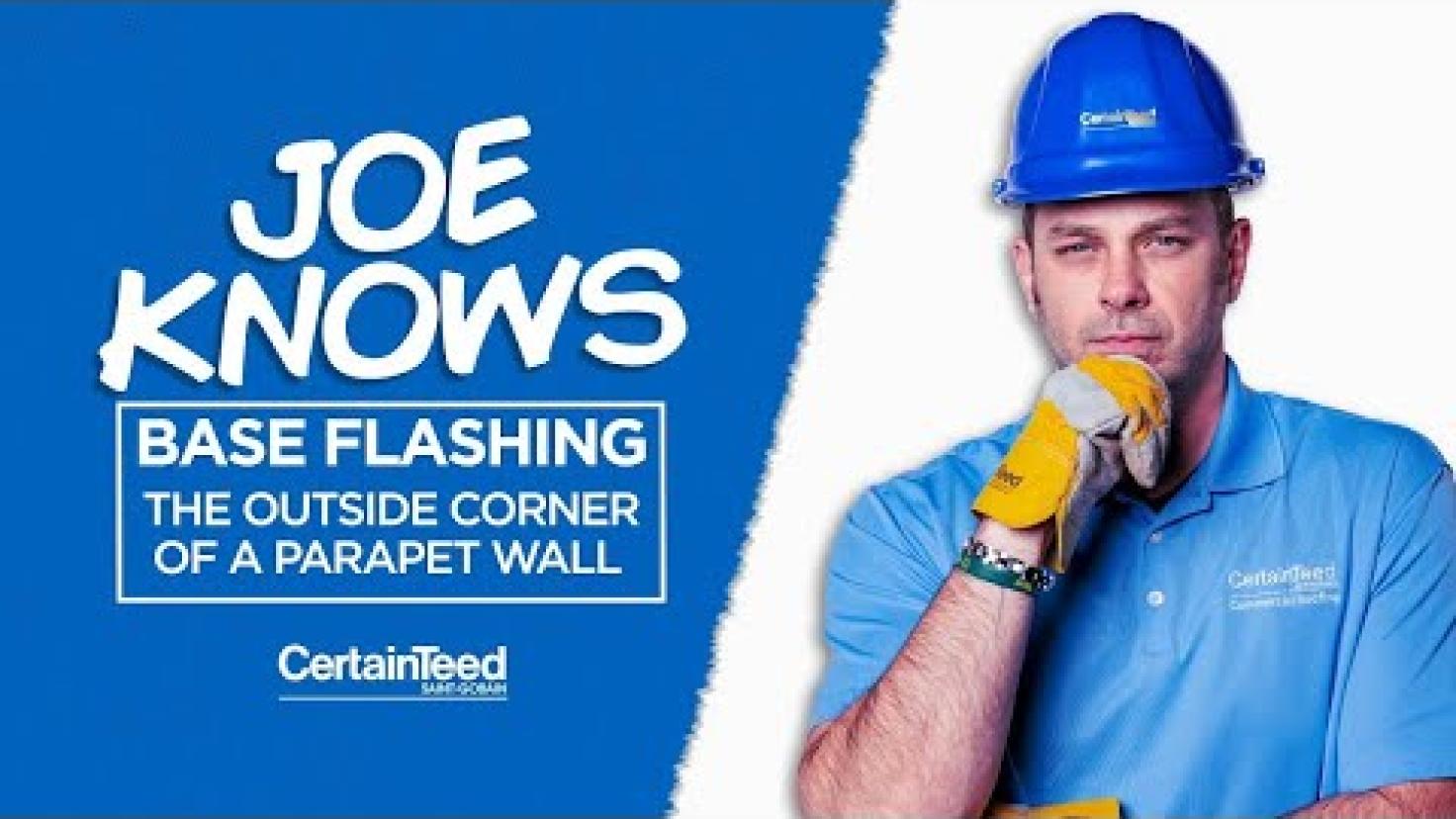 Commercial Roofing Construction Detail CT-10:  Base Flashing the Outside Corner of a Parapet Wall