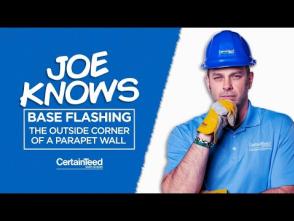 Commercial Roofing Construction Detail CT-10:  Base Flashing the Outside Corner of a Parapet Wall