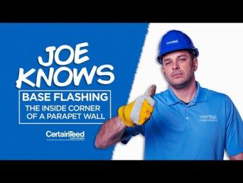 Commercial Roofing Construction Detail CT-09: Base Flashing the Inside Corner of a Parapet Wall