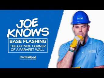 Commercial Roofing Construction Detail CT-10:  Base Flashing the Outside Corner of a Parapet Wall